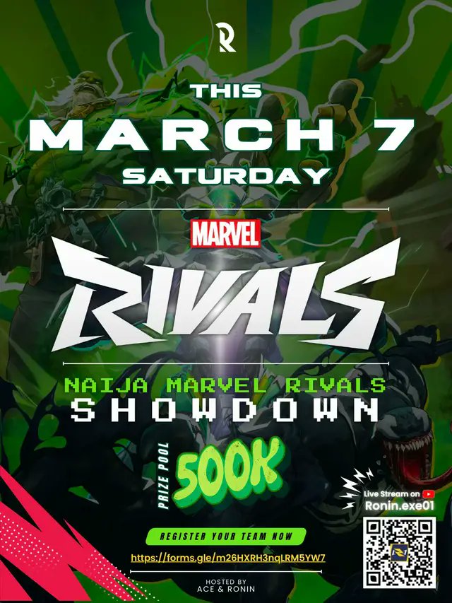 ola__dapo's tweet photo. Just a heads up, everyone! 😮‍💨✨🔥 The NMRS showdown will be streamed live on YouTube at ronin.exe01. Don’t miss it https://t.co/qWQNky3e6l