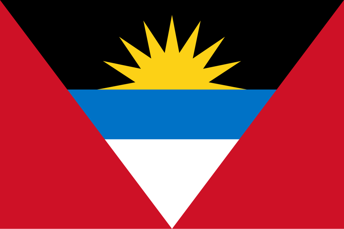 banderesidemes's tweet photo. #UnDiaComAvui de 1967 #AntiguaiBarbuda adopta l'actual #bandera a l'assolir l'autogovern.
Es convocà un concurs amb més de 600 propostes i en sortí guanyadora la de l'artista i escultor local Reginal Samuel. https://t.co/asLYIFusGx