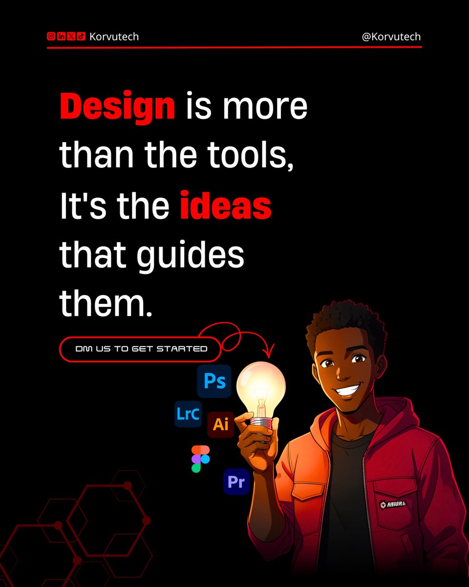 KorvuTech's tweet photo. If design was about the tools,
everyone with the same software
would produce the same results.

But they don’t, because design begins in the mind. 💡

#CreativityMatters #DesignCommunity #VisualStorytelling https://t.co/VWSe7SmFO5