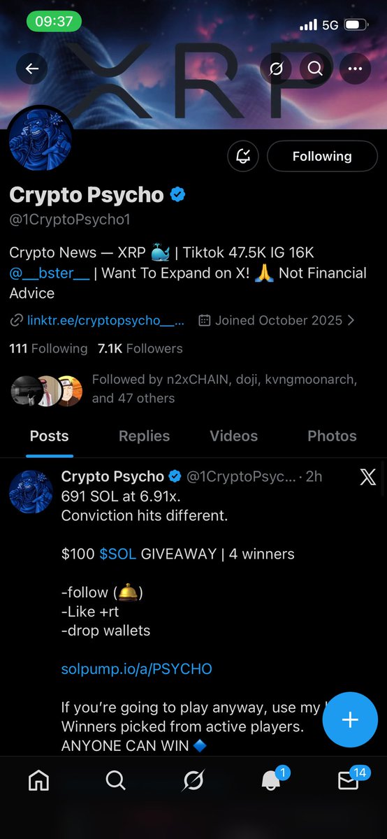 troy_dee07's tweet photo. @1CryptoPsycho1 Take a trench boy out of the trenches 😪

4ZjRRge2ELaTTcPJuMKCsaQv1PpS7LQaJPV3t1p54M6w https://t.co/TcYPjL2b3H