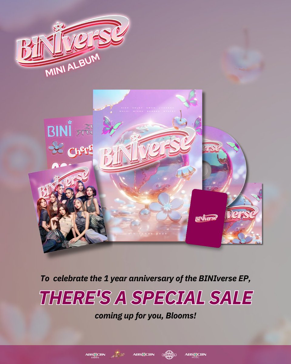 It's been a year since the BINIverse EP was first released. We're not letting it slide without a surprise! 😉

Watch out for a special sale... coming soon!

#BINI #BINIverseEP #BINIverseEP_MiniAlbum