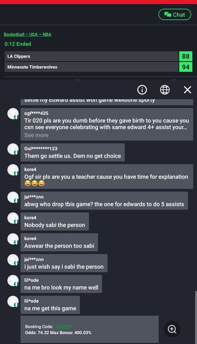 Ftpunter's tweet photo. Yesterday's MBA was mad 💥...

See comments on my games don't play..

I was having issues with texting on the chat that time so I couldn't reach those that won through the game ! https://t.co/FUUt3S2EV9
