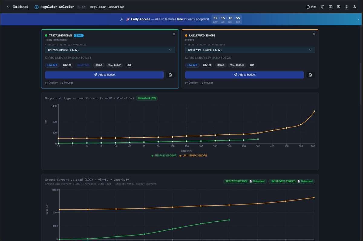 cneralp's tweet image. 🚀 Free Pro access for early adopters! EmbedX gives hardware engineers browser-based tools for PCB design, power analysis &amp;amp; component comparison — no install needed. Register now before the offer ends embedx.dev 

#PCBDesign #EmbeddedSystems #HardwareEngineering