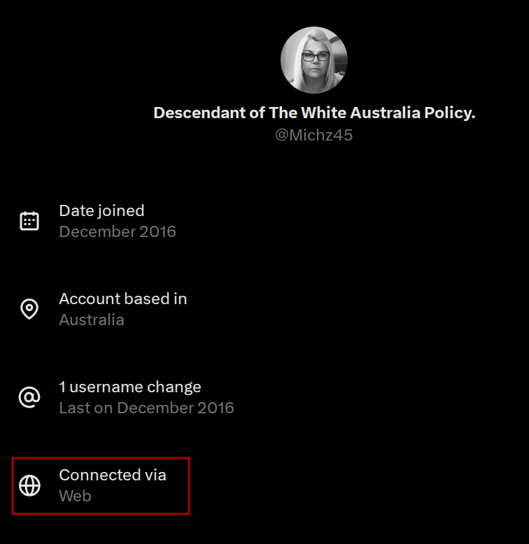 DrDangerface's tweet photo. @RestoreAussies @Michz45 I don't think this is a real account. They have concealed the country of origin https://t.co/MY0FRnBXDg