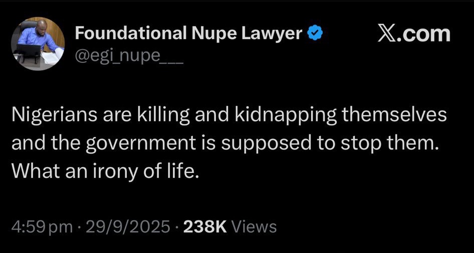 Nigerians didn't wake up one day and start killing themselves. There’s a cause behind these actions, and our leaders know about it.
