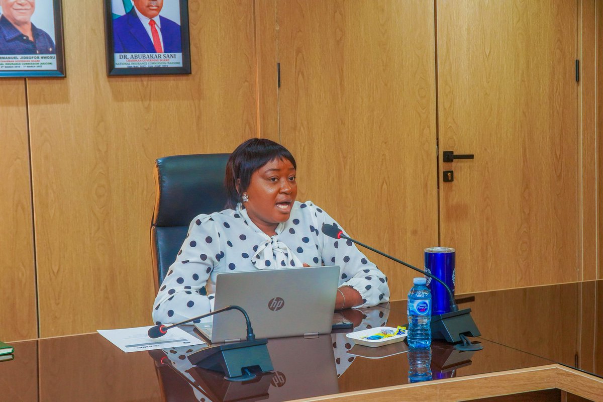 NaicomNG's tweet photo. PHOTO NEWS
The National Insurance Commission (NAICOM) received a delegation from the Presidential Enabling Business Environment Council (PEBEC) Secretariat, led by Mrs. Aimeya Okpebholo.
#NAICOM
#INSURANCE
#NIIRA2025
#TAKAFUL
#PEBEC https://t.co/OI0hyMNWOf