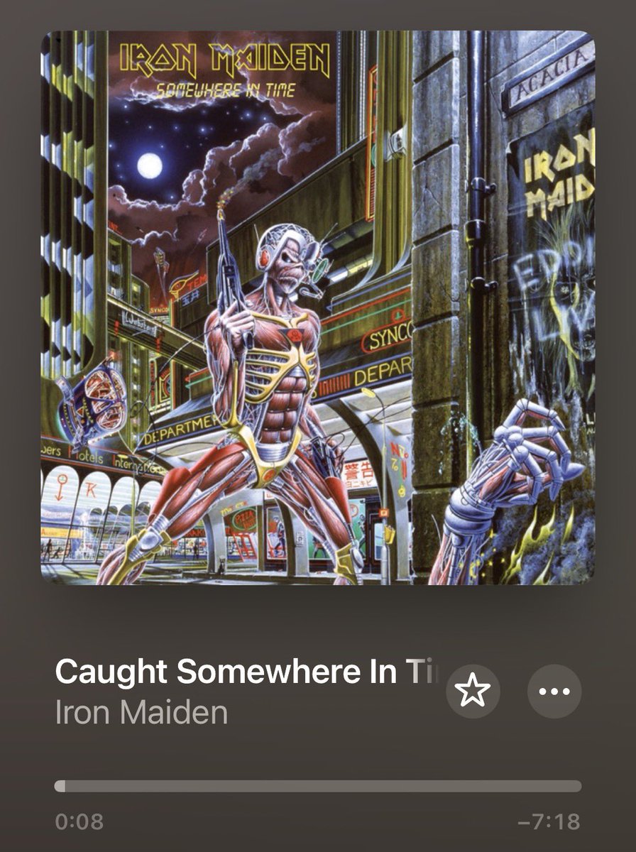 Hiroshi2k0714's tweet image. 今日も一日お疲れ様でした😄
帰りのお供はこれ！

#IronMaiden 
#SomewhereInTime 

昨日の発表以来、日本中が一気にメイデンモードに切り替わったような気がする。
たまには、予習する？復習か？
そうだ復習だね！いつものように聞くだけでいい🤘😅