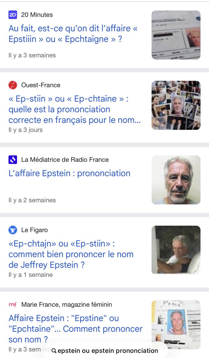 Toute la presse, depuis des semaines, écrit sur la prononciation surprenante adoptée par certains dans les médias du nom Epstein. 
Mais quand <a href="/JLMelenchon/">Jean-Luc Mélenchon</a> s'en amuse, rien ne va plus. Pourtant, quand il prononce TrUmp (et non treump), on en rit. 

Les mêmes qui voient des