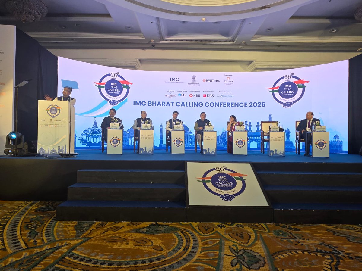 MabRaisi's tweet photo. Pleased to attend IMC Bharat Calling Conference. As Mr. AshishKumar, CEO, NSE, said, “The world is growing old, and here comes India’s chance.” Insightful discussions on IT, emerging technologies, industrial development, and quality standards.
#IMCBharatCalling #EmergingTech https://t.co/krk19vRKQU
