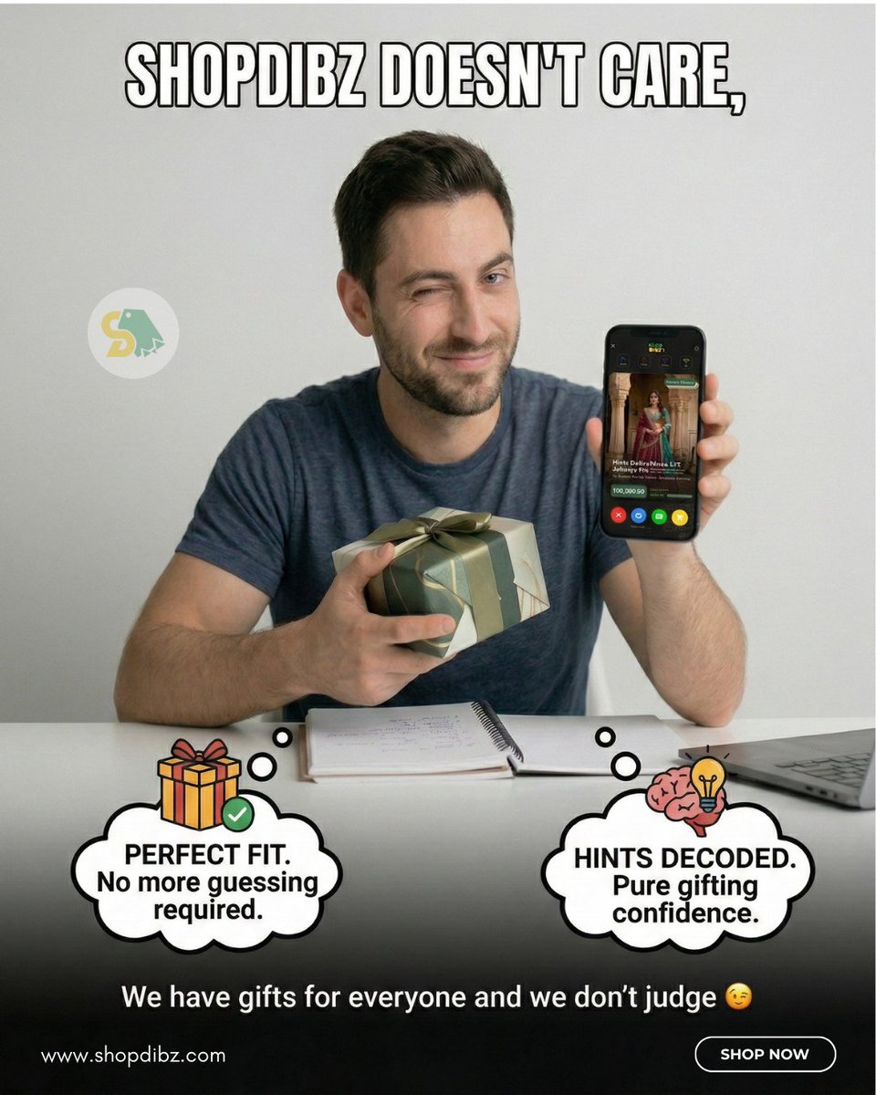 shopdibz's tweet photo. Girlfriend? Wife? Both? We don't ask questions. We just stop you from ruining your weekend with a tactical sizing mistake. 🎁🤝
#Shopdibz #SwipeBuzz #Meme #Shopping https://t.co/YuP7Coicra