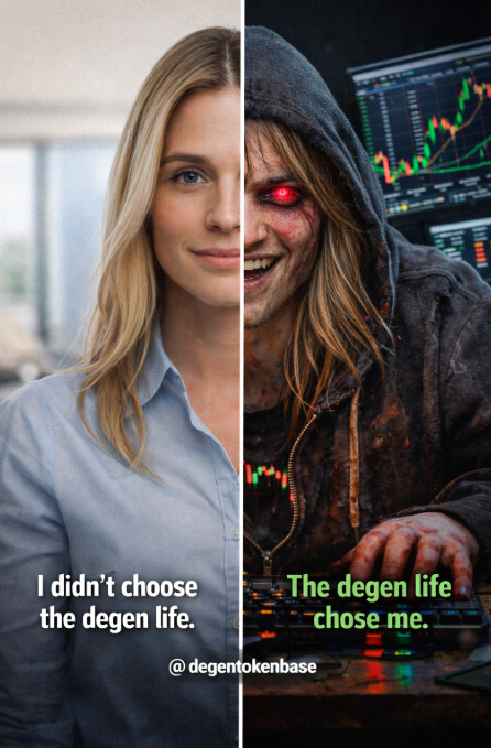 From 9–5 to full-time degen
No regrets. Only $DEGEN
<a href="/degentokenbase/">Degen 🎩</a>