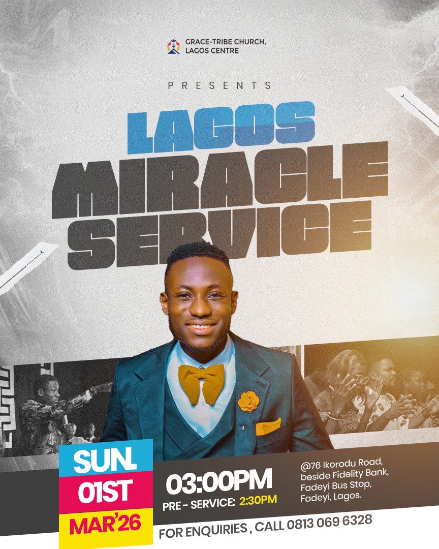 gracetribeintl's tweet photo. Join Grace-Tribe Church Benin Centre and Grace-Tribe Church, Lagos Centre this Sunday for a swell time in God’s presence.
Don’t miss this meeting for anything. God is delivering men and setting them in their high places !.
Follow us on https://t.co/9IySzlyTAV
#soundsofjoy https://t.co/IoLrgFHiv4