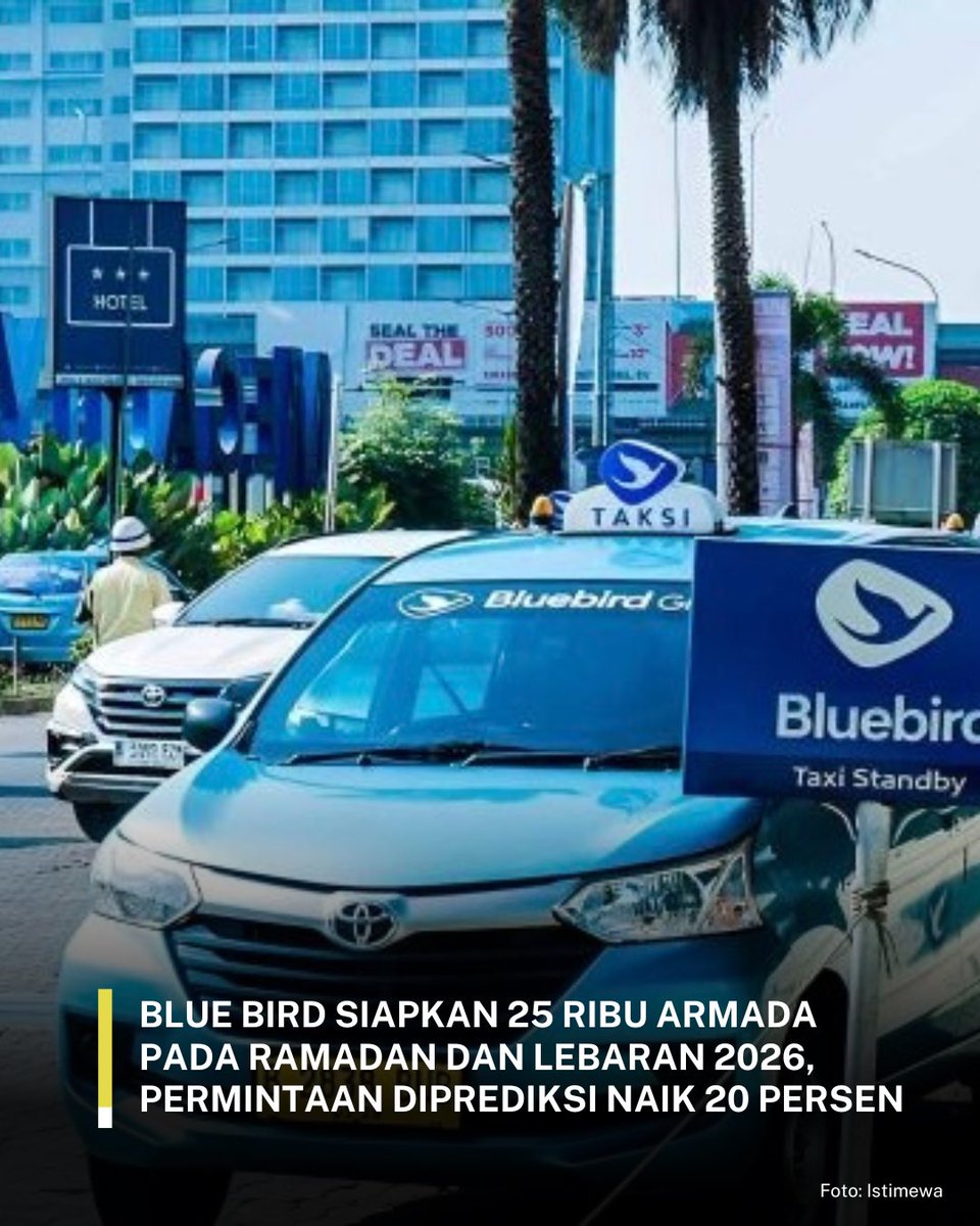 alineadotid's tweet image. PT Blue Bird Tbk menyiapkan lebih dari 25 ribu armada untuk Ramadan dan Lebaran 2026, termasuk 700 kendaraan listrik serta layanan Bluebird hingga Cititrans.

#RamadandiTikTok #BlueBird #MudikLebaran