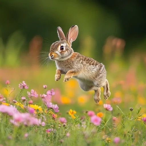 like they are bunnies  jumping around the field like this picture