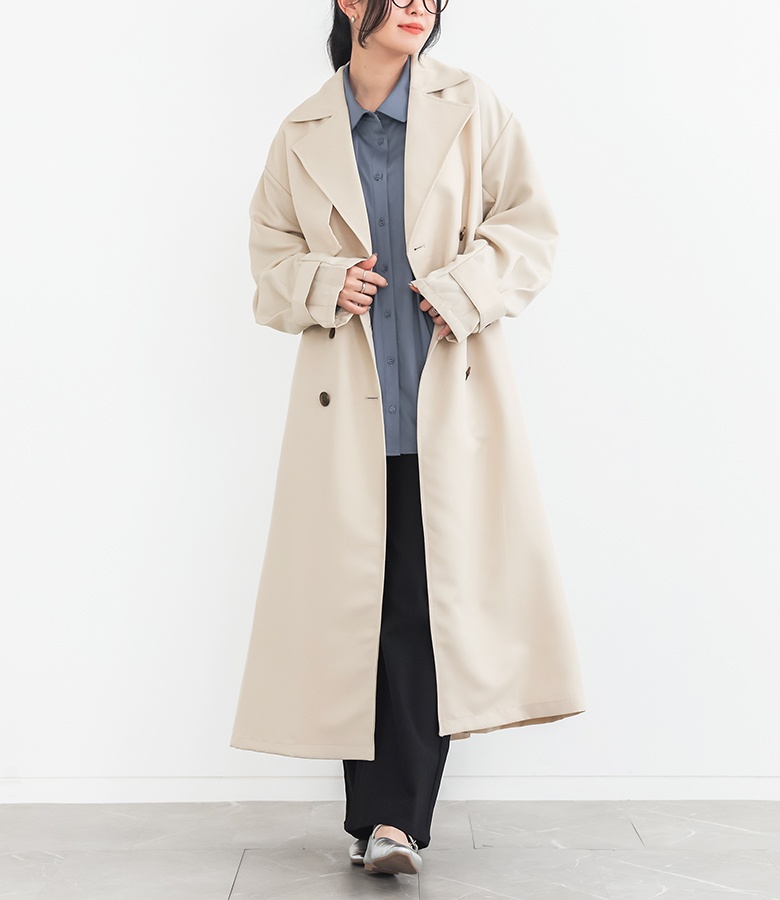 ˏˋ 𝙉𝙀𝙒 𝙄𝙉 ˎˊ˗ ツイルトレンチコート ¥6,980 / 2 color / 品番