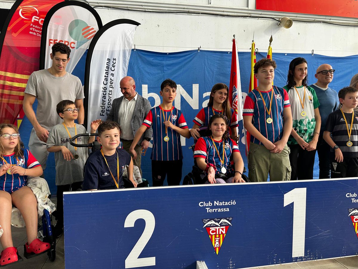 cnmataro's tweet photo. 🏊El CN Mataró va competir al Campionat de Catalunya d’Hivern de Natació Adaptada (CN Terrassa) i, tot i les baixes, va assolir una meritòria 3a posició per equips, amb molts podis individuals.

🔗Llegeix la crònica: https://t.co/zxE6Ojf4Li https://t.co/mToVGfobAG