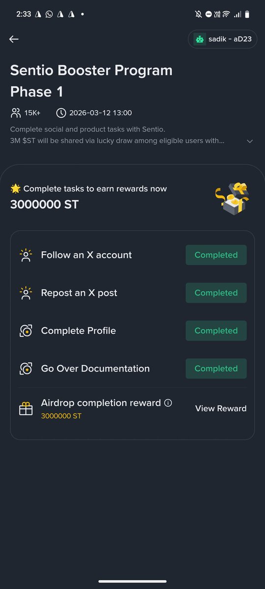 IncomeWay21's tweet photo. Sentio Booster Program Phase 1s now live! 🤑💲
📲 Join via Mobile: https://t.co/l6zaXm1xIn
🌐Join via Web:https://t.co/vkyPzwDyg4
#Binance #binanceweb3