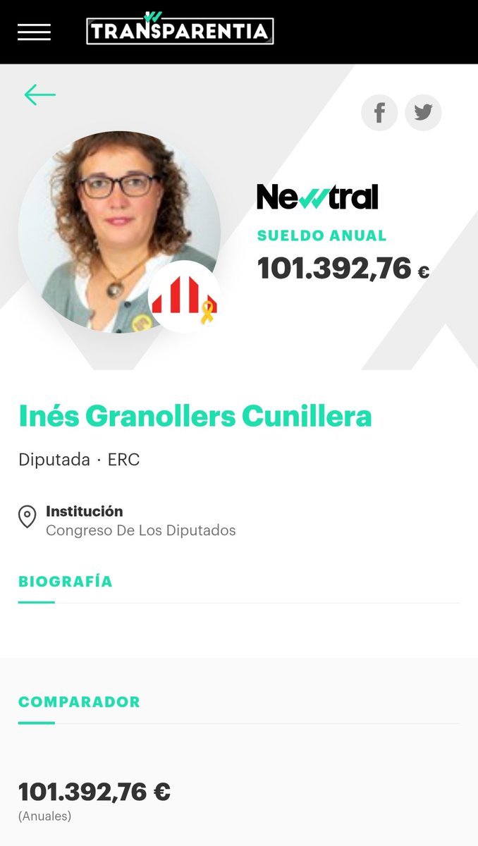 Farta d'aquesta tropa. De q parlin de rendistes quan ells són els primers que es forren per no fotre cop.
La senyora SÍ q és una gran rendista: té uns ingressos de 101.392€ i un important patrimoni financer  i 3 finques.
Ves a cagar a la vía,hipòcrita i cínica <a href="/InesGranollers/">Ines Granollers</a>