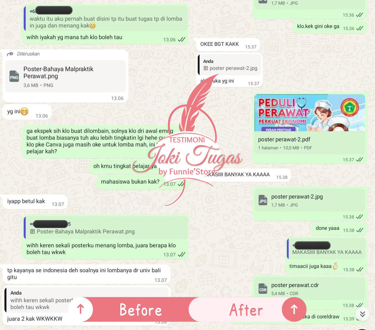 funniestoree's tweet photo. Repeat order joki desain poster🩷
yang ini gak ekspek bngt sih awalnya posterku cuma buat tugas ternyata diikutin lomba dan menang juara 2 huhu aku sangat bangga😭
thank u so much udh percaya dan repeat order💗😗
#jokitugas #zonauangᅠᅠᅠ https://t.co/9xKxNXYDgQ