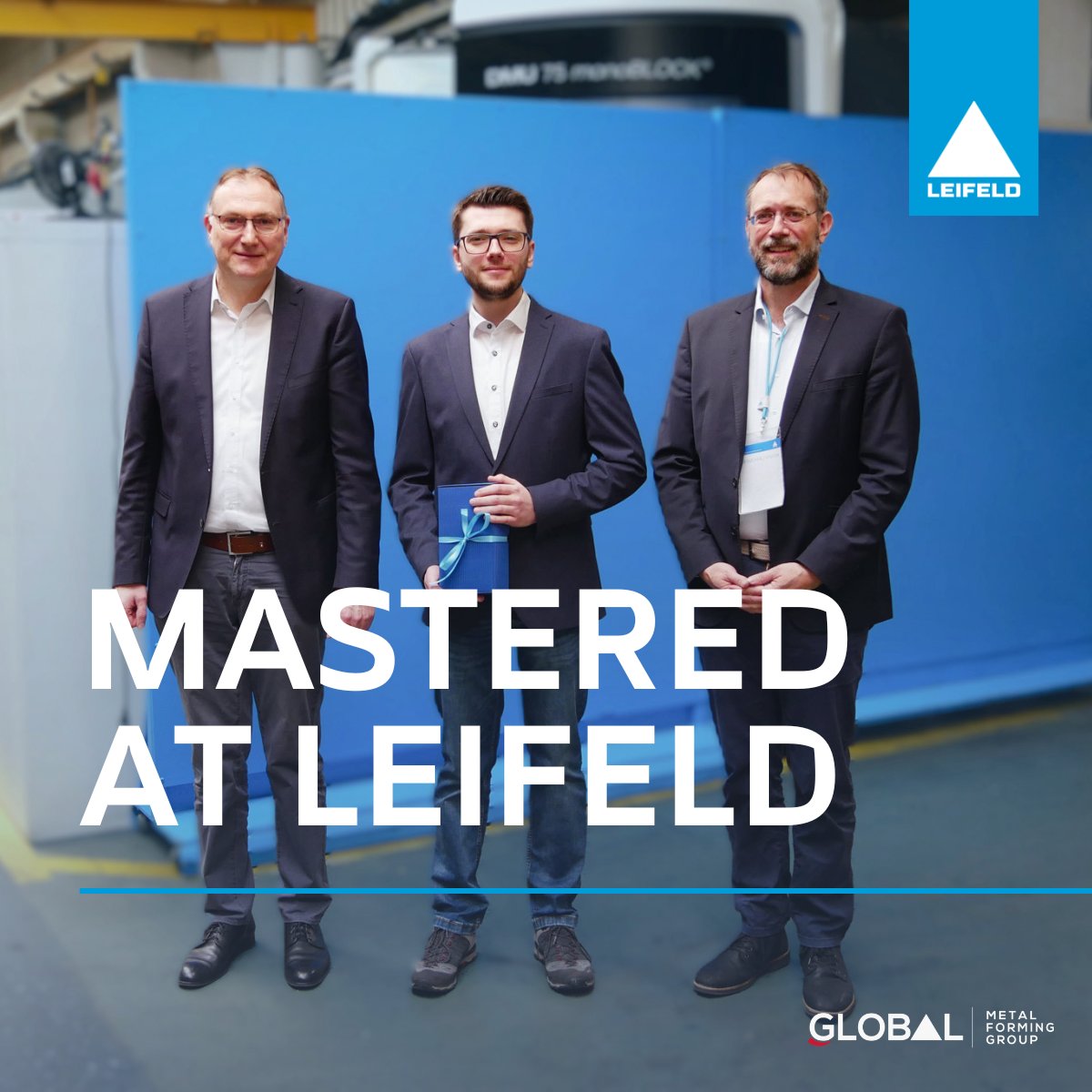 LeifeldMS's tweet photo. Congratulations to Jan on successfully completing his Master’s degree! His thesis in our R&amp;D dep focused on optimizing stiffness, fatigue strength and reliability of a clamping chuck for flow forming of light alloy wheels.

Academia meets industry – driving innovation forward 🚀 https://t.co/LFyhqnpfSl