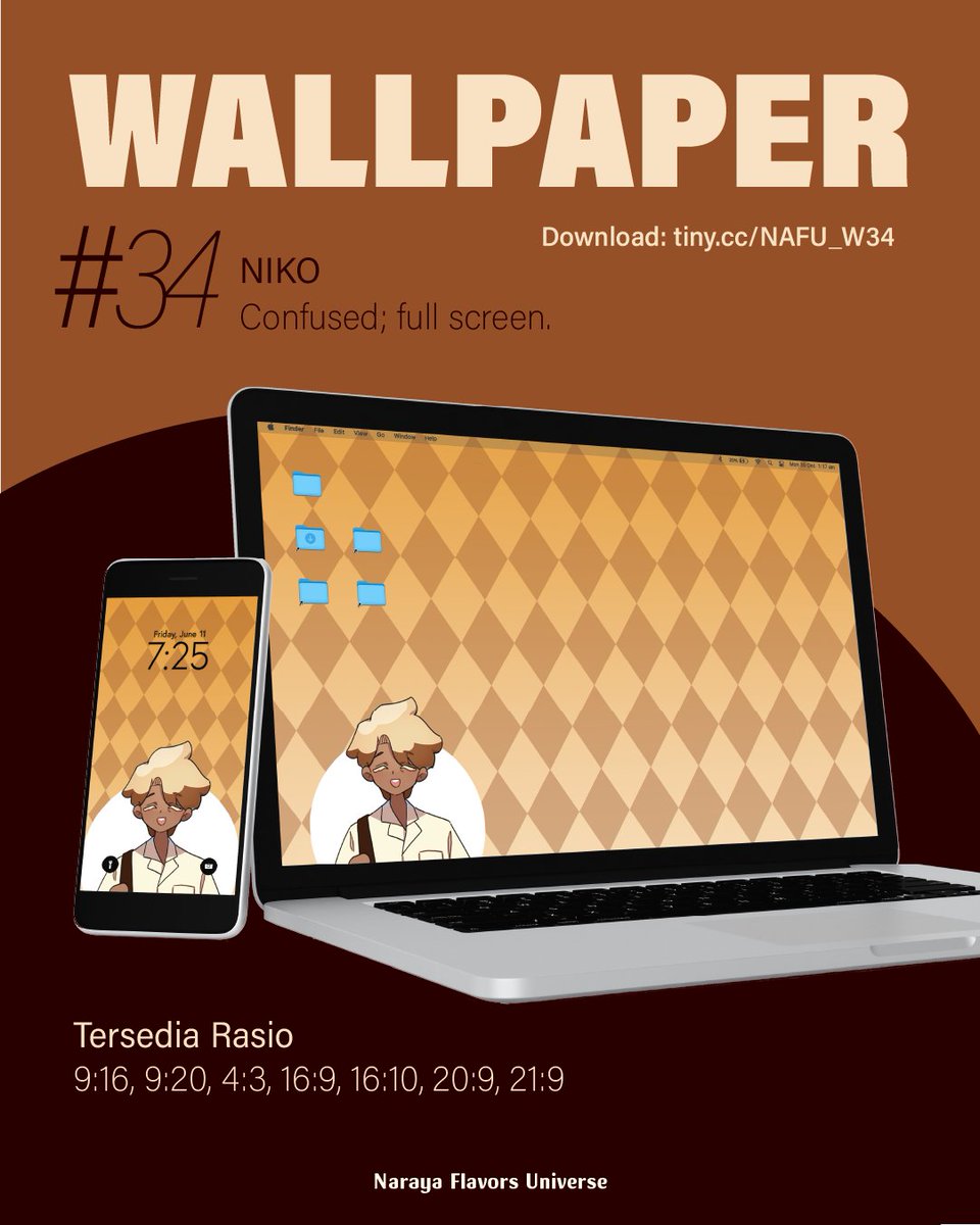 📱🖥️ FREE WALLPAPER #34
Wallpaper Niko! Buruan di download~
Tersedia ukuran untuk smartphone, tablet ataupun layar laptop dan komputer.
📥 tiny.cc/NAFU_W34
*Hanya untuk penggunaan pribadi, tidak untuk penggunaan komersial.

#NAFUNiko #NAFUWallpaper #NarayaFlavors #NAFU