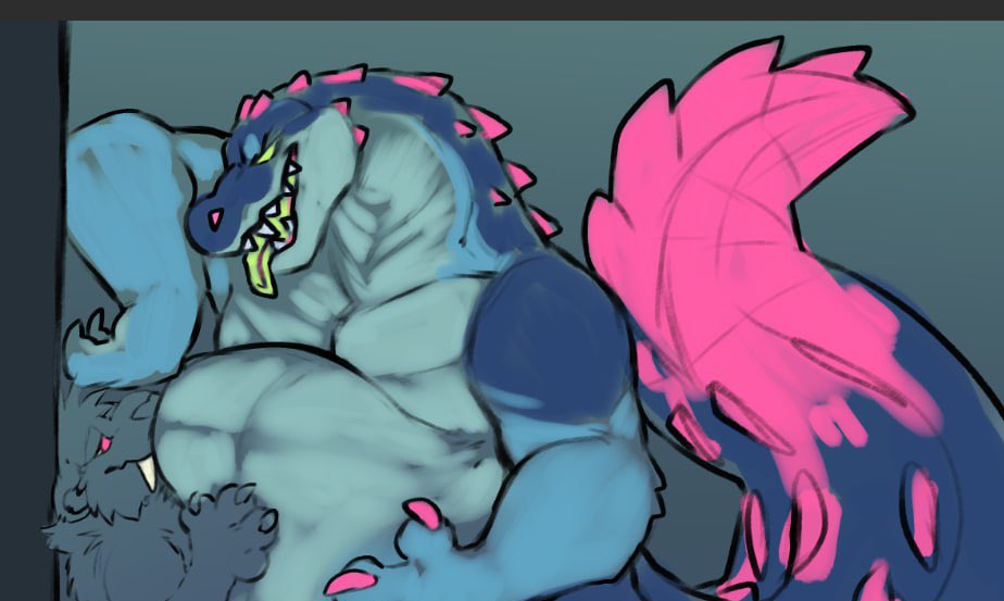 Big Hungry Kaiju💦 tweet media