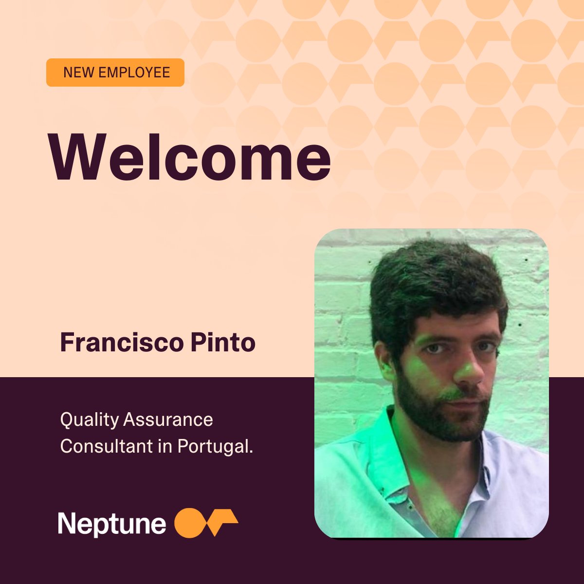 NeptSoft's tweet image. We’re proud to welcome @Francisco Pinto to the #NeptuneCrew as our new Quality Assurance Consultant in Portugal.

Excited to have you on board, Francisco — welcome to the team!

#NewHire #WelcomeToTheTeam #NeptuneDXP