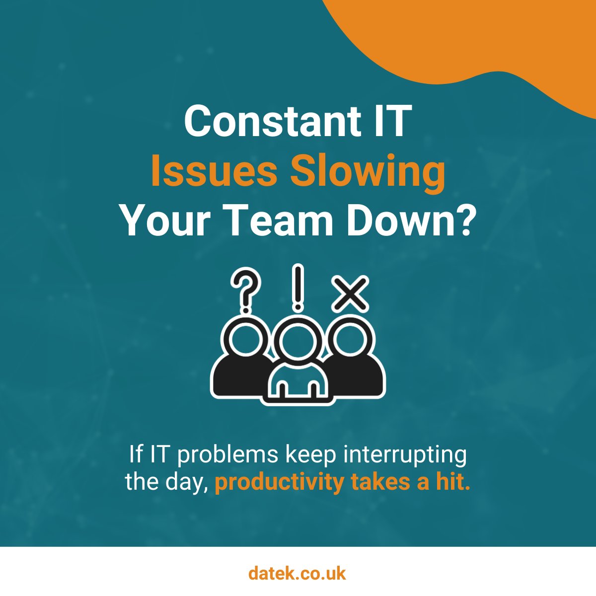 Repeated IT interruptions quietly drain productivity. 

Proactive support fixes the root cause, not just the symptom.

👉 Speak to our team - visit-our.link/LueFZYI

#ITSupport #Productivity #SMBs