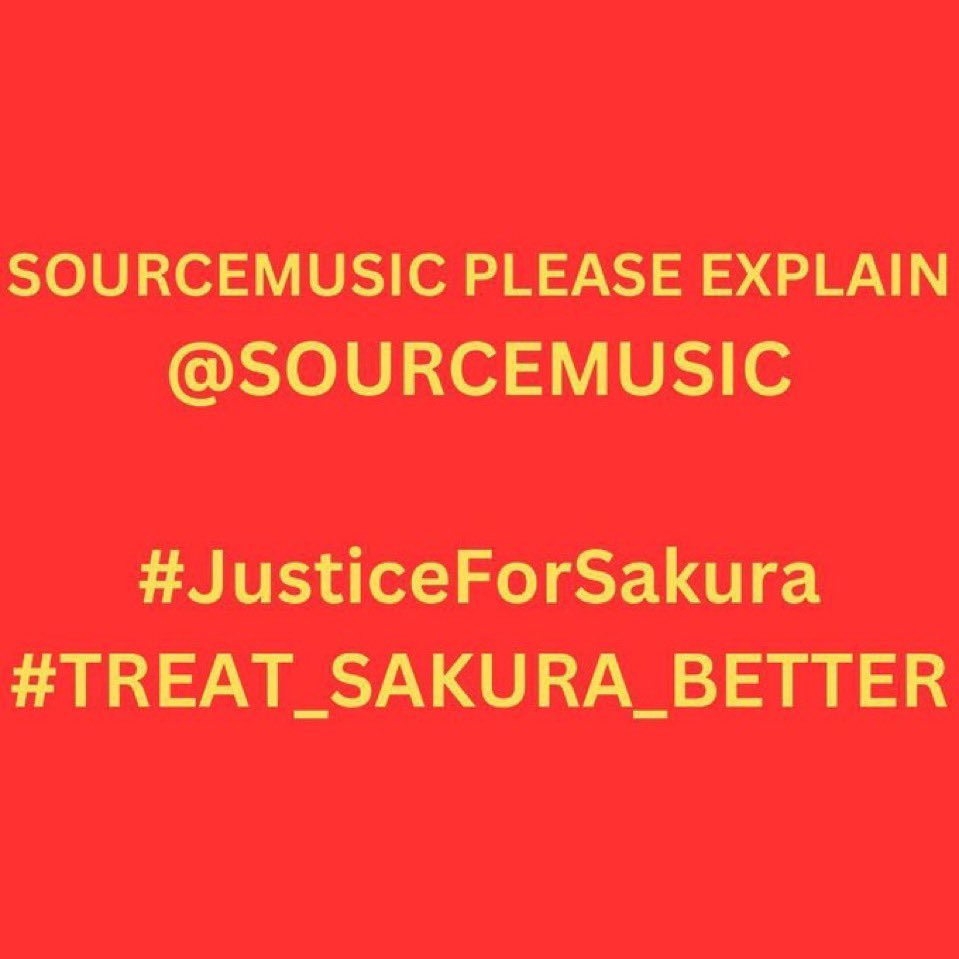 Sserafimers's tweet photo. Sakura deserves all the respect, she deserves opportunities and equitably. 

This company continues the injustices and mistreatment for Sakura.

No silence is tolerated, stop this.

TREAT SAKURA BETTER 
@HYBEOFFICIALtwt
@SOURCEMUSIC

#JusticeForSakura 
#TREAT_SAKURA_BETTER https://t.co/dER1eSDaA8