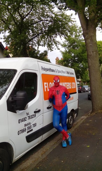 sorry spider man <a href="/floorpainters/">Floor Painters Ltd</a> web site is sorted Thank you floorpainters.co.uk check out our blog for photos and info