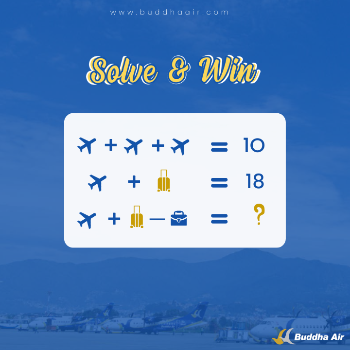 AirBuddha's tweet photo. Put your travel math skills to the test! 🤓✈️

Can you solve this aviation puzzle?

Drop your answer in the comments &amp; stand a chance to win! 🎁
Don’t forget to like, share &amp; follow. https://t.co/5rVYWKwH77