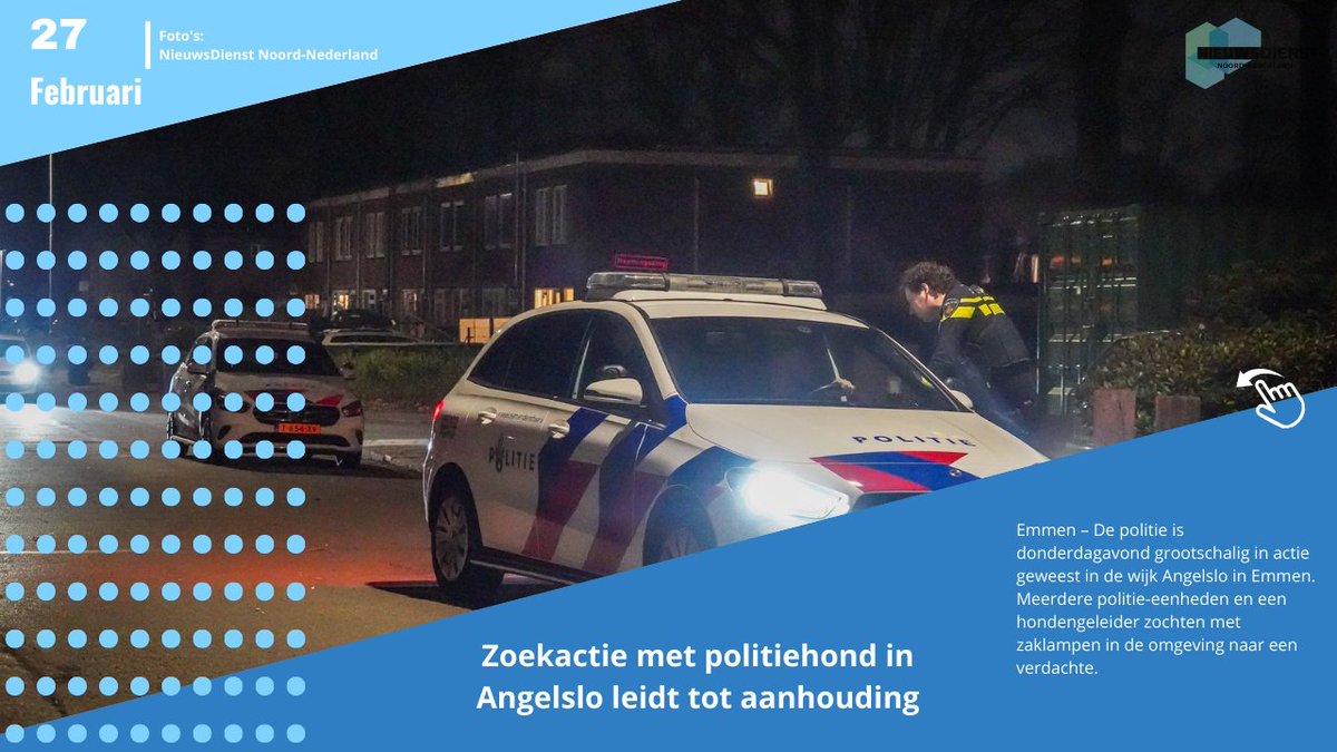 Grootschalige zoekactie na vernieling in Angelslo, man met openstaande celstraf aangehouden