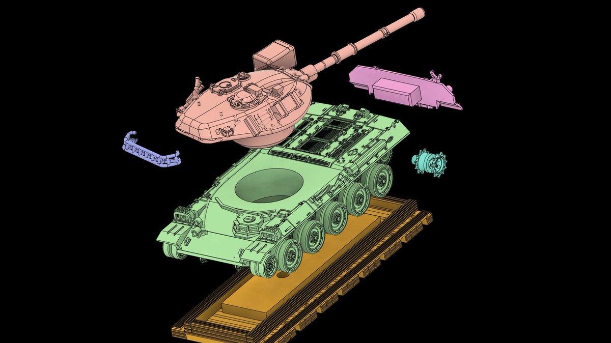 JrKase's tweet photo. 1/150 [Nゲージ]　陸上自衛隊 74式戦車(鉄道輸送状態) 台枠/デカール付き | J-Model(ジェイモデル) https://t.co/yPM8huG1AY #booth_pm

Nゲージ用74式戦車、販売ページ公開しました〜お手元の編成に是非に！ https://t.co/d0e1qBTA8X