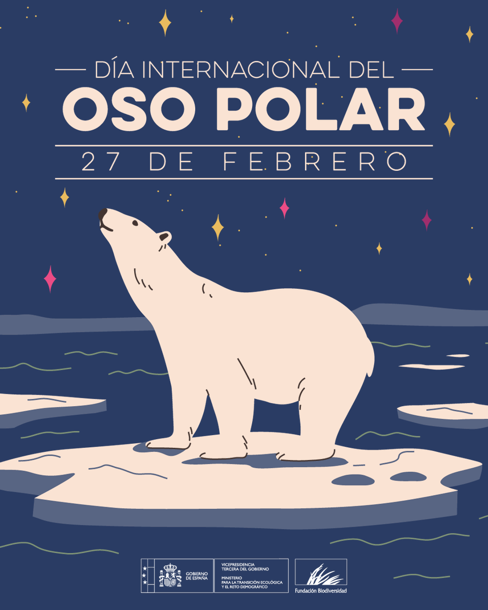 El oso polar 🐻‍❄️ es un símbolo de la fragilidad del Ártico.

La pérdida de hielo marino reduce su territorio, dificulta su alimentación y amenaza su futuro 🌍

Cuidar el clima y el océano es también proteger a esta especie única y el equilibrio de los ecosistemas polares.
