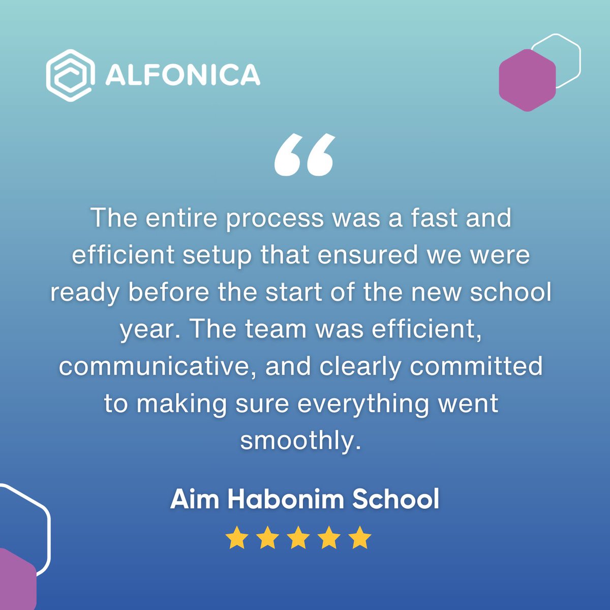 Connection is the heartbeat of every school! 🌐🔌 We fast-tracked Aim Hamorim School's phone system with zero downtime. They’re ready for the new term! 

Learn how Alfonica supports education: tinyurl.com/khjk3586 

#Education #UKSchools #CloudTelephony