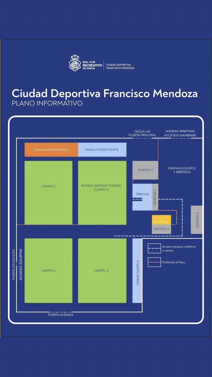 Tendremos 2️⃣ partidos en la Ciudad Deportiva este fin de semana.

El acceso para el encuentro del Atlético 
Onubense se hará por TAQUILLA, PUERTA PRINCIPAL ⚽️

La entrada para el partido del sábado será por PUERTA DECATHLÓN 🎟️

🔗: ticket-onlineshop.com/ols/partidos-r…

Precio ➡️ 8€