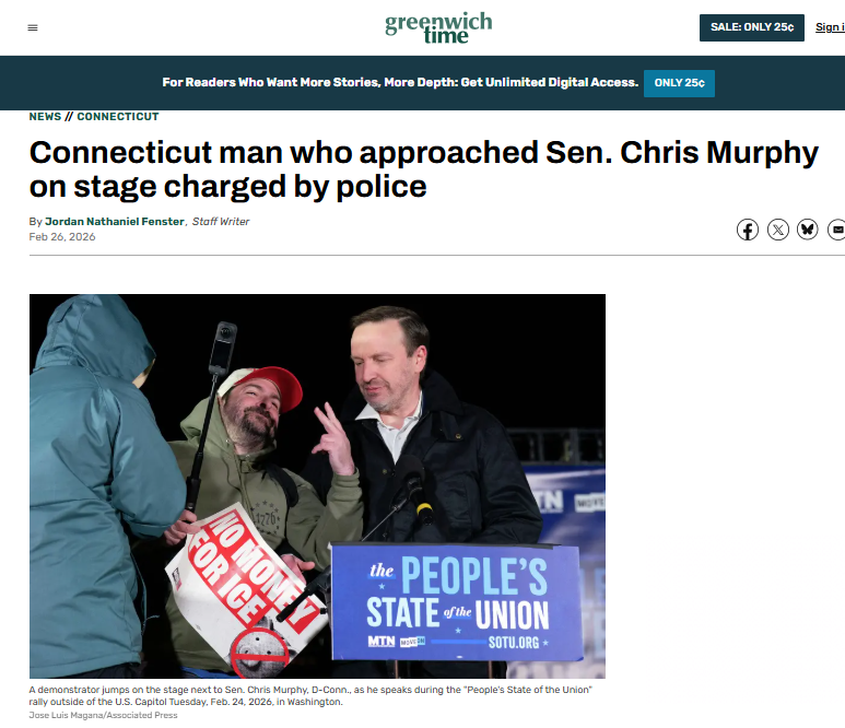 KristiTalmadge's tweet photo. The man who called Connecticut Senator Chris Murphhy a Scumbag and said "Go Trump" was identified as Robert Vardaro, 37, of Brooklyn, Connecticut.

These "FREE SPEECH" hypocrites charged him with simple assault, disorderly conduct, and threatening, intimidating, or intentionally interfering with a government employee. He was released and is due in court for a hearing April 20.

Who is going to start the fund? @TonyDeAngelo7 @ctlibertyjunky 

I will do it if nobody else will.

https://t.co/Z9WwrDYGBs
