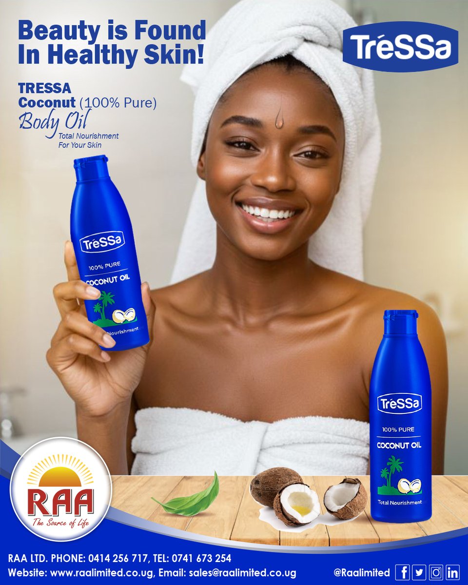 LimitedRaa's tweet image. Glow naturally with TréSsa Coconut Oil — 100% pure nourishment your skin will love.

Available at leading supermarkets and retail shops near you.
Distributed by RAA LTD
#HealthySkin #NaturalGlow #CoconutOilCare #TresSsa #RAALtd