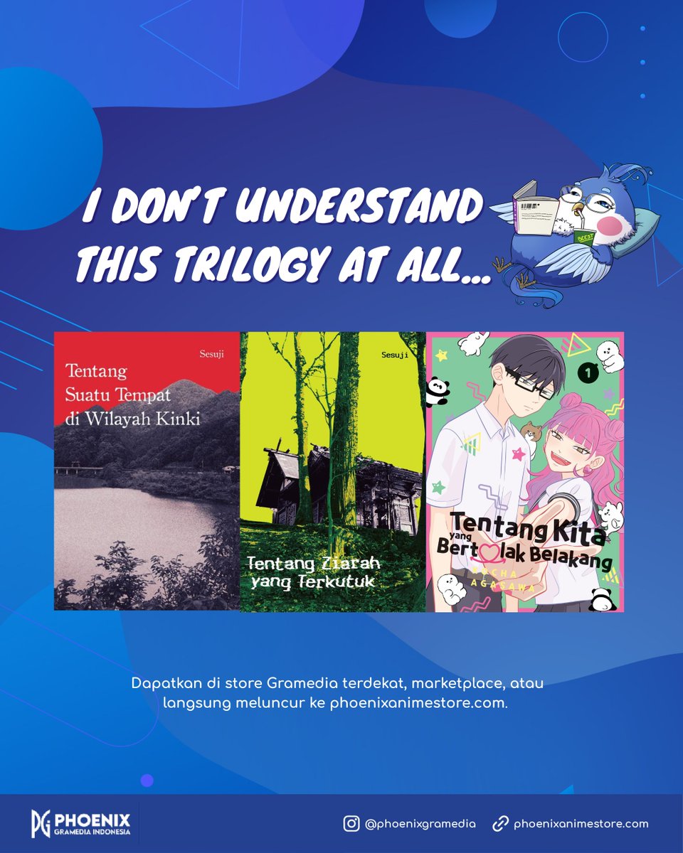 Don’t judge a book by its title!? Sama-sama 'Tentang', tapi yang satu bikin baper, sisanya bikin nggak bisa tidur…
Judulnya mirip, tapi efek sampingnya beda jauh! Siapa yang udah baca ketiganya? 😆
#phoenixgramediaindonesia #pgi #tentangkitayangbertolakbelakang