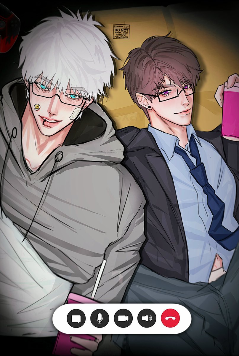 starsxav's tweet photo. pov: gojo and caleb videocalling from that one house party they were invited to
#nerdleb #nerdjo #Caleb #Gojo #LoveandDeepspace #JJK #GojoSatoru #恋与深空 #夏以昼 #呪術廻戦 #JujutsuKaisen https://t.co/OCzh8DpDwn