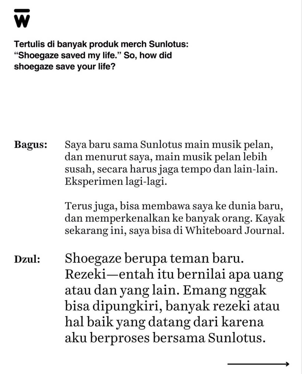 Cuplikan interview kami bersama Whiteboard Journal yang dirilis beberapa hari lalu: