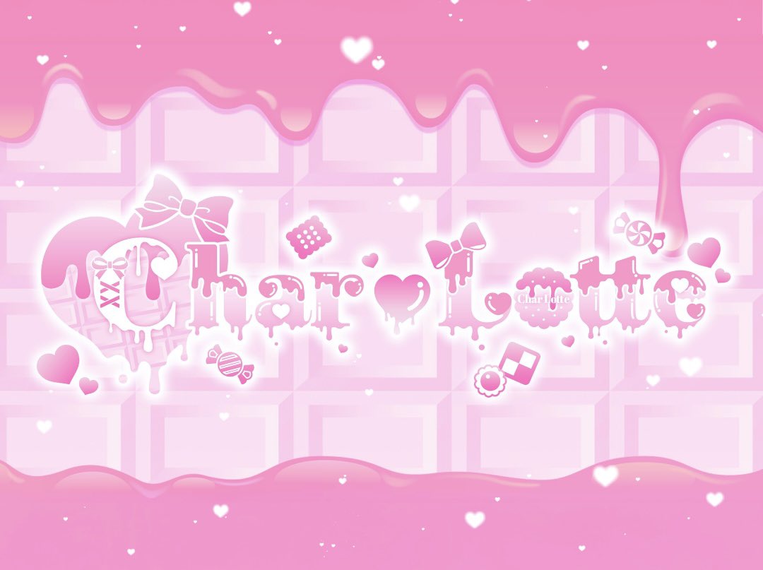 コンカフェChar♡rotteさんの店舗ロゴをデザインさせていただきました💕色味が最近で一番好き