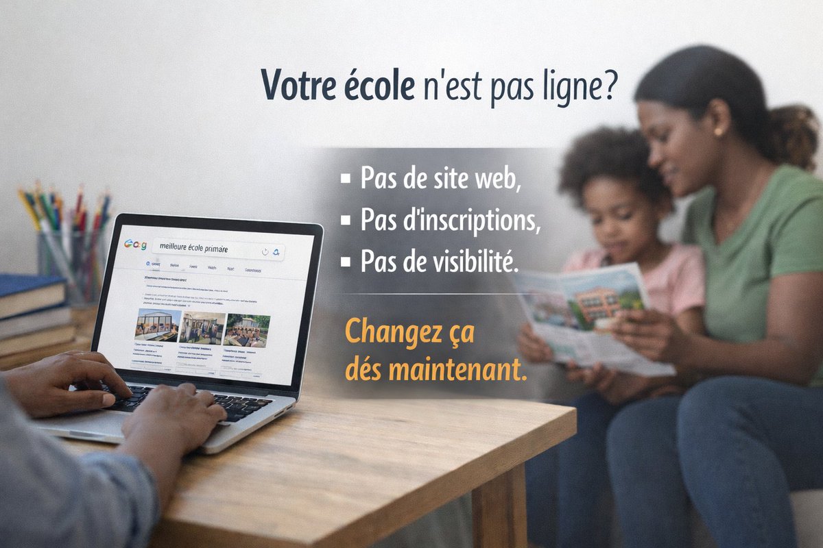 École invisible = Inscriptions perdues. Et si c’était votre cas ?
Africa Diligence vous aide à transformer votre excellence pédagogique en visibilité digitale et en inscriptions concrètes.

📩 ad@africa-diligence.com

#AfricaDiligence #EcoleDigitale #MarketingScolaire #Education