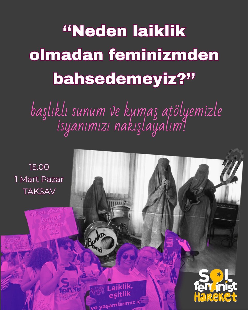 8 Mart’a giderken laiklik mücadelesi konuşuyoruz!

Laikliği birlikte savunuyoruz!
#8m2026