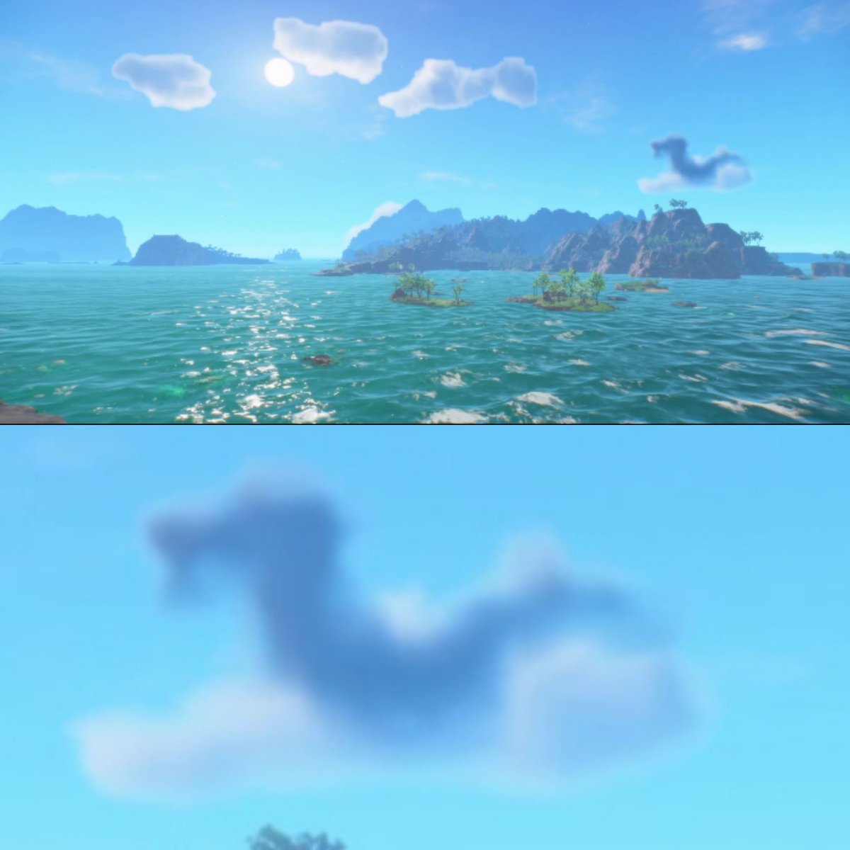 PokeMegha's tweet photo. Who else noticed this sus looking cloud!???👀

#PokemonWindsWaves  #Pokemon30 #ポケモン30周年 https://t.co/g8o3jl3Rgh