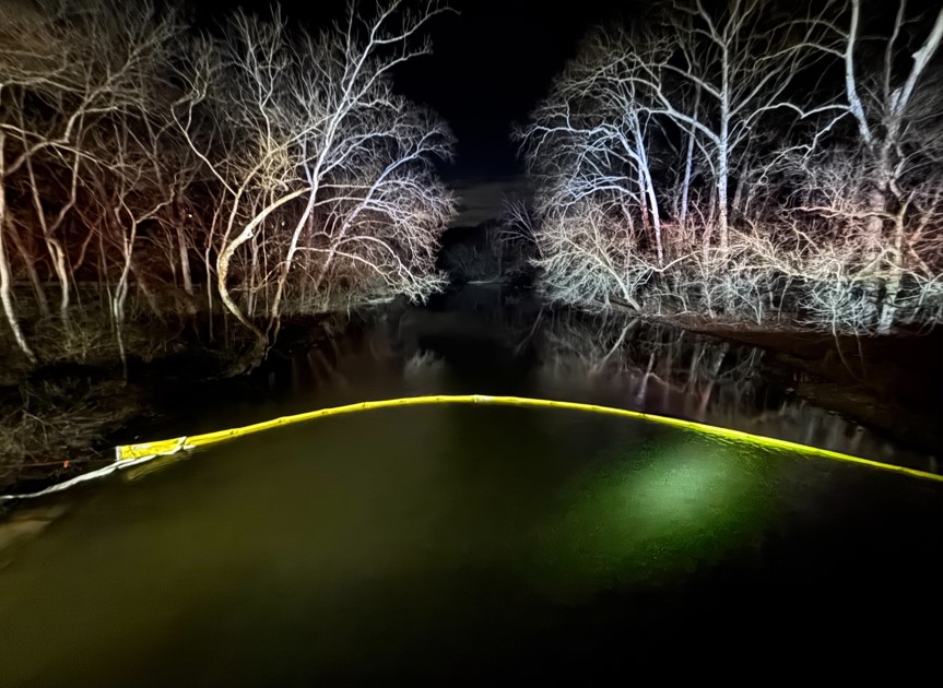 YCOEM's tweet photo. From the onset of the fire at J&amp;K Salvage on Wednesday -- and continuing through Friday, Feb. 27, 2026 -- the York County Hazmat Team, along with its partners, have been executing a contaminants mitigation plan in Codorus Creek. Full release: https://t.co/ETtNsxxL2K https://t.co/iFY1yrlNkf