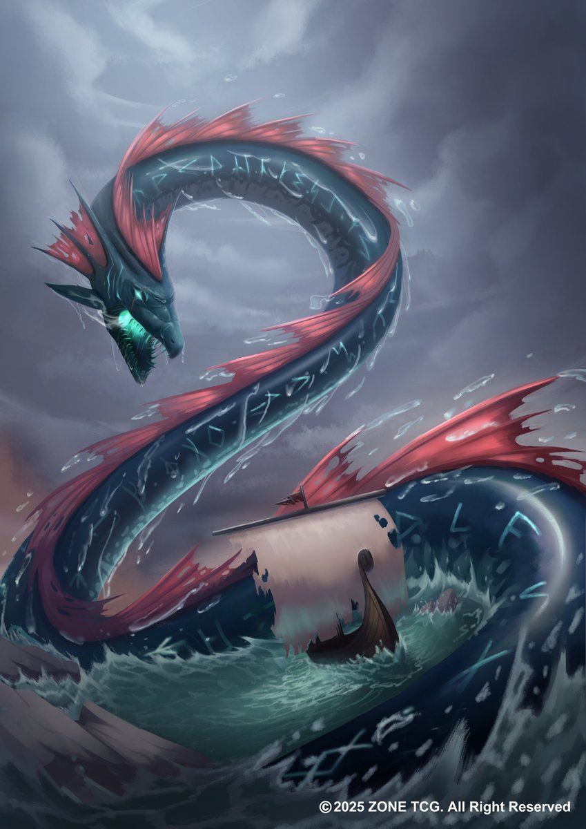 dai_hh_'s tweet photo. Black Eel Serpent
"When the waves rise higher than fear itself, only the brave dare face the Black Eel Serpent."
Ilustration done for ZONE TCG
©ZONE 2025: Trading Card Game
#tcg #tcgart #tradingcardgame #cardillustration #griffin #commission https://t.co/viXiDChIkc