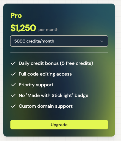 ShAI_Whisperer's tweet photo. 100 credits gone in 3-4 of focused work.
I'm back to at 0!
if you plan to use @sticklightapp by @elemntor  - watch for your credits!
Quick calculation: I'd need to invest  $1,250 / 5000 credits monthly to get things done properly!
That's x6 times the highest Claude-Code Max plan! https://t.co/ctOZw64tiy