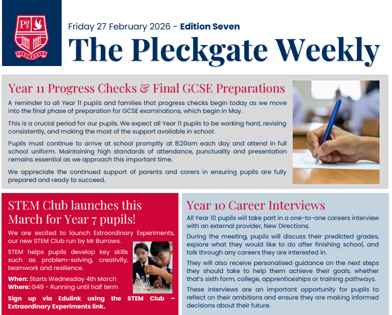 PleckgateHighSchool tweet media