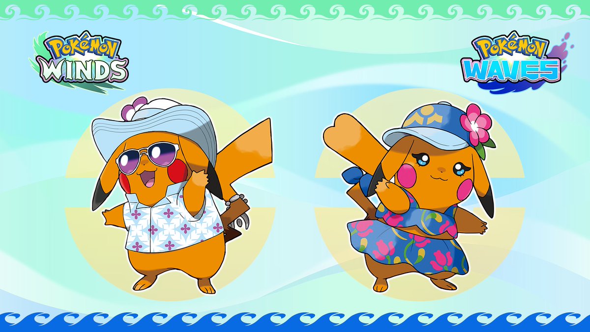 These Pikachu sport brand-new appearances and will debut in #PokemonWindsWaves! 

Just how could these Pikachu be involved in your adventure? ⚡️